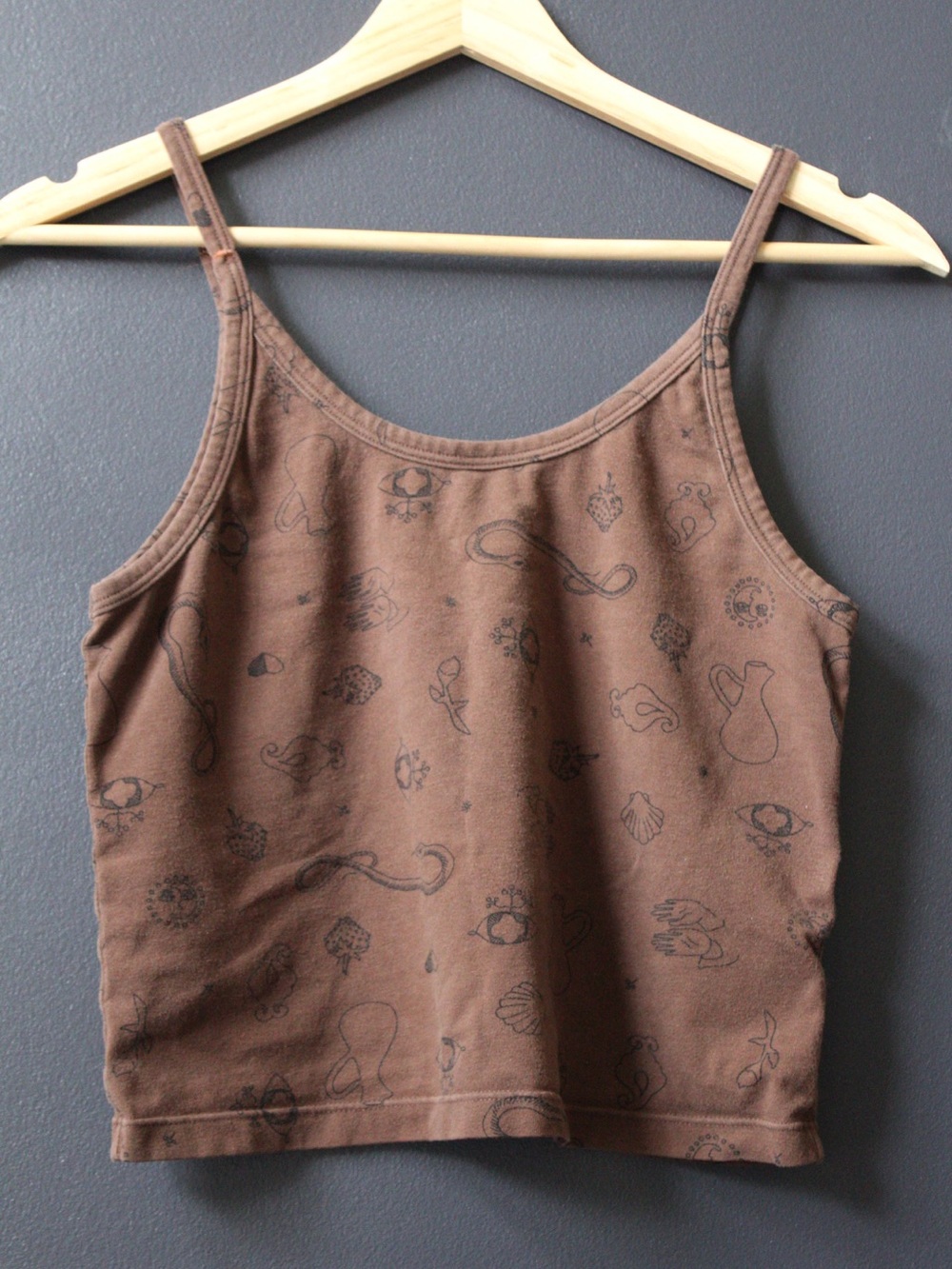ARQ Brown Printed Camisole Tank Top